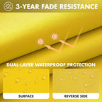 MIULEE Yellow Outdoor Seat Cushion 22x24 Inch Waterproof & 3 Year Fade - Image 3