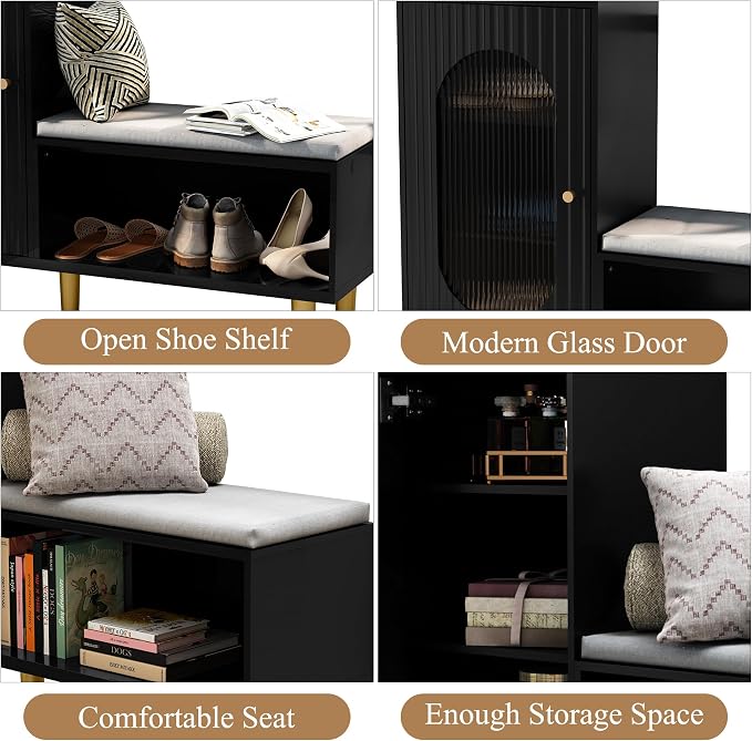 HLR Storage Bench Set of 2, L-Shaped Storage Cabinet - Image 7