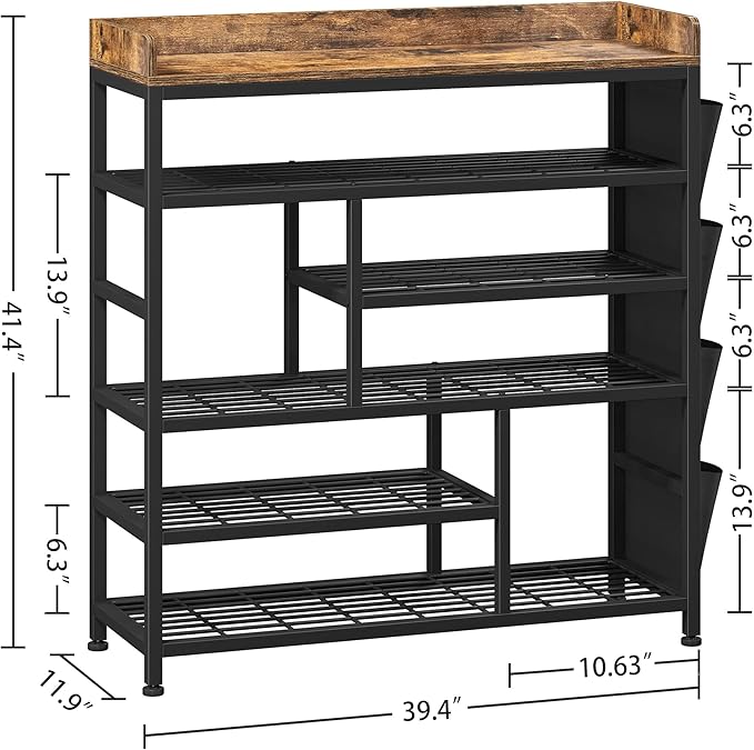 EnHomee Shoe Rack for Entryway, 6 Tier Shoe Organizer - Image 3
