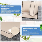 5 Piece Outdoor Patio Furniture Set, All Weather Conversation Set - Image 4