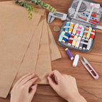 59 Inch Khaki Canvas Upholstery Fabric Linen Liner Fiber by The Yard Blend - Image 3