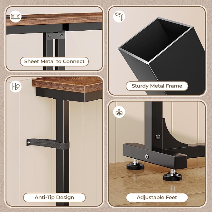 Huuger 110.2 Inch Behind Couch Table - Image 9