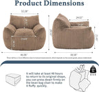Giant Plush Bean Bag Chair for Adults - Image 2
