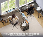 SEDETA 66" L Shaped Desk with Power Outlet, Reversible Home Office Computer - Image 4