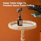 Drink Table，Rattan Round Small Side Table - Image 6