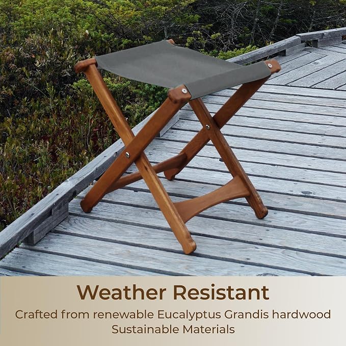 BYER OF MAINE Pangean Folding Stool – Canvas Camp & Wood Camp Stool - Image 8
