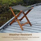 BYER OF MAINE Pangean Folding Stool – Canvas Camp & Wood Camp Stool - Image 8