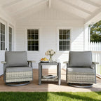 Pamapic 3 Pieces Patio Furniture Set, Outdoor Swivel Glider Rocking Chairs - Image 3