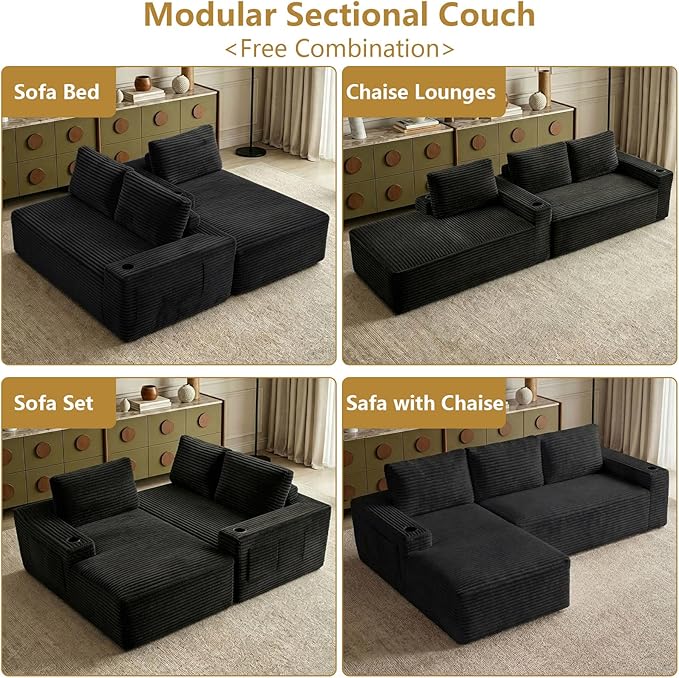 104" Cloud Sectional Couch L-Shaped - Image 3