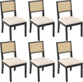 Westice Rattan Dining Chairs Set of 6, Farmhouse Natural Dining Room Chairs by ChairsforHomeLivingRoom