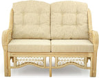 Malibu Lounge Loveseat Natural Color, Sofa Natural Rattan Wicker Handmade Design - Image 3