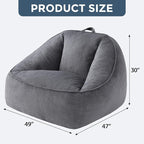 HUGHEAVEN Big Bean Bag Chairs for Adults, Giant Bean Bag Chair for Adults and - Image 2