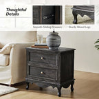 HULALA HOME Solid Wood End Tables Set of 2 - Image 4