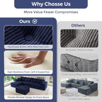 MAXYOYO 132" U Shaped Modular Sectional Sofa - Image 4