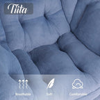 Tiita Lazy Chair with Ottoman, Comfy Leisure Sofa Reading Chair with Footrest - Image 3