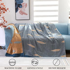 LUTBM Boho Throw Blanket for Bed 100% Cotton Ultra Soft Rustic Quilt Summer - Image 4