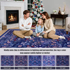 Area Rug Living Room Rugs: Floral 5x7 Washable Rug Vintage Soft Boho Non-Slip - Image 9