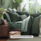Monbix Full Size Comforter Set, Deep Forest Bedding Comforter - Image 4