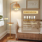 Oneach 63.5" Floor Lamp with Table - Image 8
