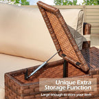 ECOTOUGE 8-Piece Half-Moon Curved Patio Furniture Set - Image 6