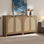 SICOTAS Rattan Sideboard Buffet Cabinet - Image 3