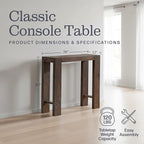 Alaterre Furniture Classic Solid Wood Console Table - Image 2