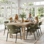 HNY Modern Dining Room Arm Chairs Set of 6, Open-Back Kitchen Side Chairs - Image 9