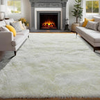 PAGISOFE White Fluffy Shag Washable Area Rugs - Image 8