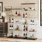 APRILSOUL Glass Display Cabinet 5-Shelf - Image 4