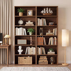 IRONCK Bookshelves and Bookcases Set of 2 Floor Standing 6 Tiers Display - Image 4