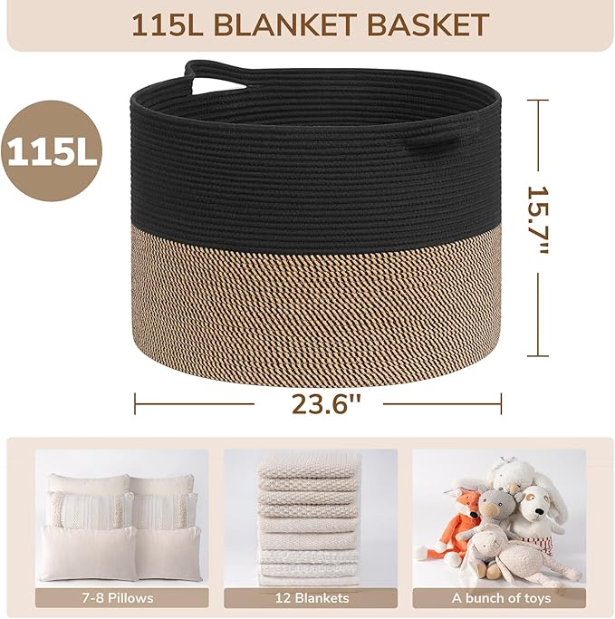 INDRESSME 115L Extra Large Storage Baskets - Image 2
