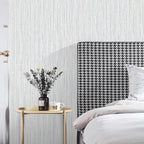 Beige Grey Grasscloth Peel and Stick Wallpaper 15.74" x 196.85" Boho Grass - Image 2