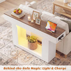Homieasy Console Table, Farmhouse Wooden Sofa Table Behind Couch, Narrow - Image 4