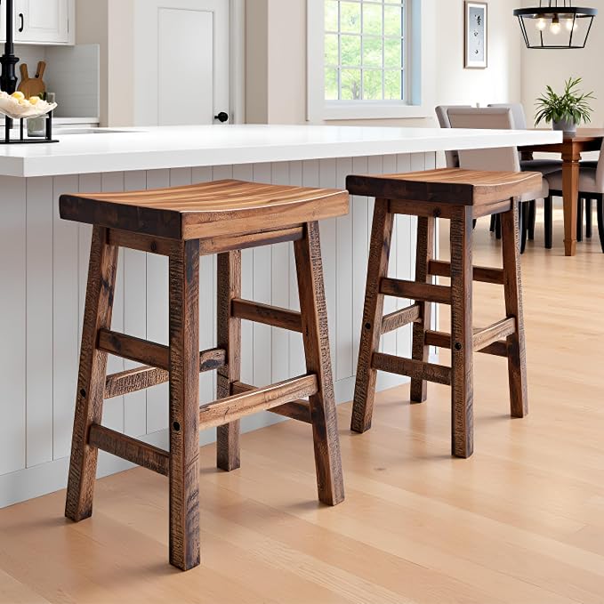 Alaterre Furniture Durango 26-Inch Industrial Wood Counter-Height Stools – Set - Image 5