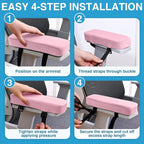 Smiry Ergonomic Office Chair Armrest Pads, Memory Foam Arm Rest Covers - Image 6