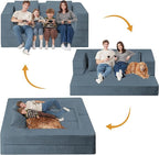 Futon Sofa Bed with Pillow, 3-in-1 Sleeper Sofa Bed with Removable Cover - Image 4