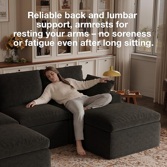 Novilla Modular Cloud Couch, Modern Sectional Sofa - Image 12