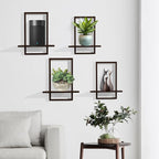 PHOENANCEE Square Floating Shelves, Wall Plants Holder, Bathroom Wall Decor - Image 5