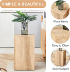 Rustic Natural Rectangular End Coffee Table, Modern Elegant Bedside Nightstand - Image 5