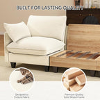 Ihanherry 105" Modular Sectional Sofa, L-Shaped Cloud Couch - Image 6