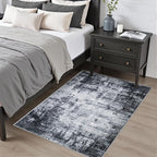 Washable Area Rug 3x5 Entryway Rug: Washable Modern Abstract Soft Thin Rug - Image 2