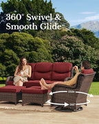 HILLGA Luxury High Back Patio Furniture Set - Image 3