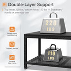 ODK Outdoor Coffee Table with Double-Layer Storage, Rectangle Weather-Resistant - Image 7
