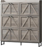 BORNOON Shoe Cabinet with 6 Flip Drawers Narrow Shoe Storage Cabinet Organizer - Image 8
