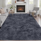 Fluffy 4x6 Area Rugs for Living Room Bedroom: Ultra Soft Shag Rug Non-Slip by Luxturiy