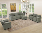 HAOMARKETS Corduroy 2-Piece Sofa Set, Upholstered Ottoman and 3-Seater Sofa - Image 7