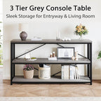 LVB Farmhouse Industrial Console Table, Wood Metal Foyer Entryway Sofa Tables - Image 7