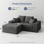 Cloud Modular Sectional Sofa, Comfy Boneless Couch - Image 3