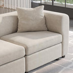 Guyii Modern 76.38" Long Oversized 2-Seat Velvet Convertible Loveseat Sofa - Image 6