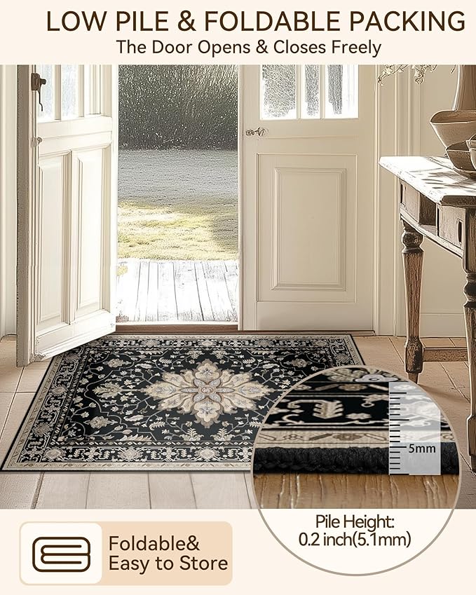 RELEANY Area Rugs 2'x6' Runner Rug Non Slip Washable - Image 7